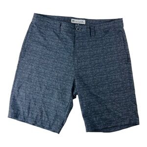 Travis Mathew Gray & Black Stripe Polyester Spandex Shorts Mens Size 34X10